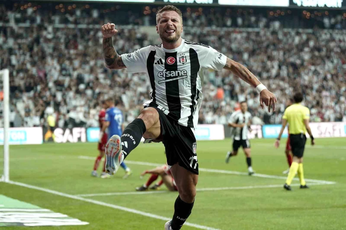 Beşiktaş’ın İtalyan forveti Ciro Immobile, Antalyaspor maçında 2 gol attı