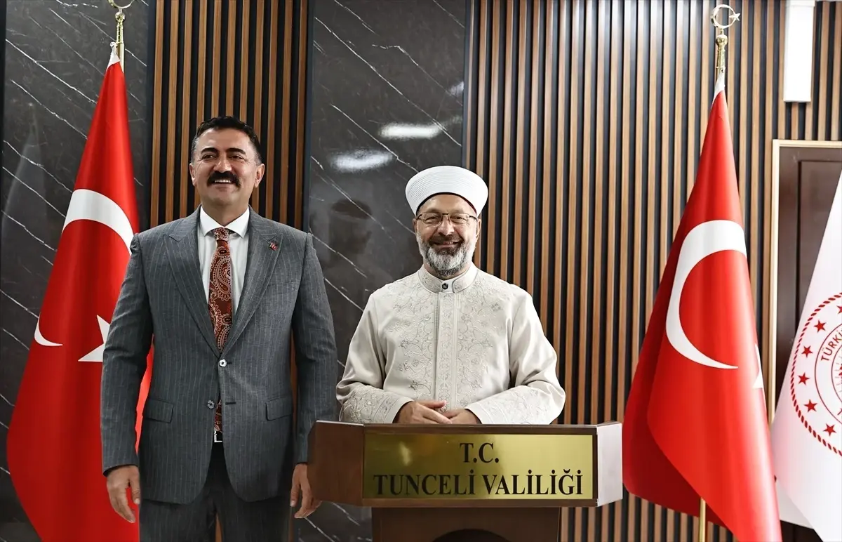 Diyanet İşleri Başkanı Ali Erbaş Tunceli Valiliğine Ziyarette Bulundu